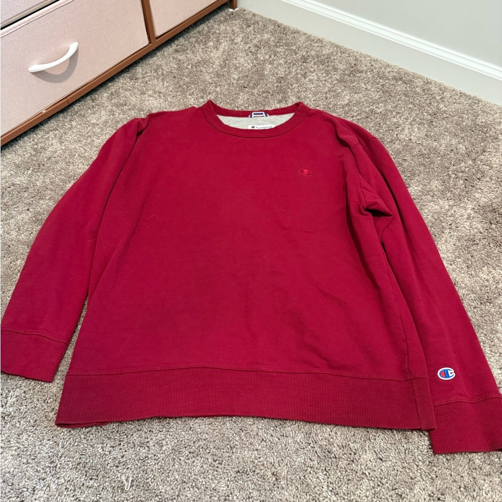 Champion Red Crewneck Sweater Men’s
